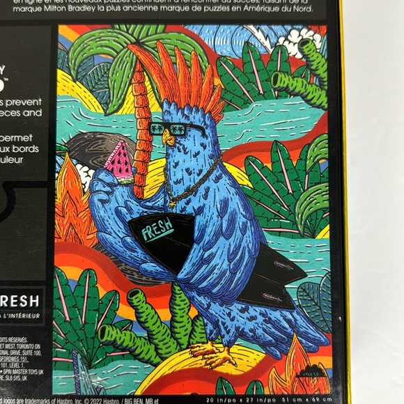 Big Ben Luxe Fresh 1000 pc Puzzle NEW Blue Tropical Bird Mulga Parrot cool surf - Picture 2 of 9